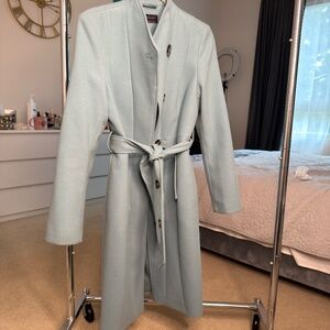 M&S Collection Light Blue Wool Blend Coat